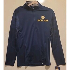 NWT Notre Dame Fighting Irish Mens Fanatics 1/4 Quarter Zip Performance Shirt Sm